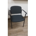 Black Cloth Guest /Waiting Chairs With Arm